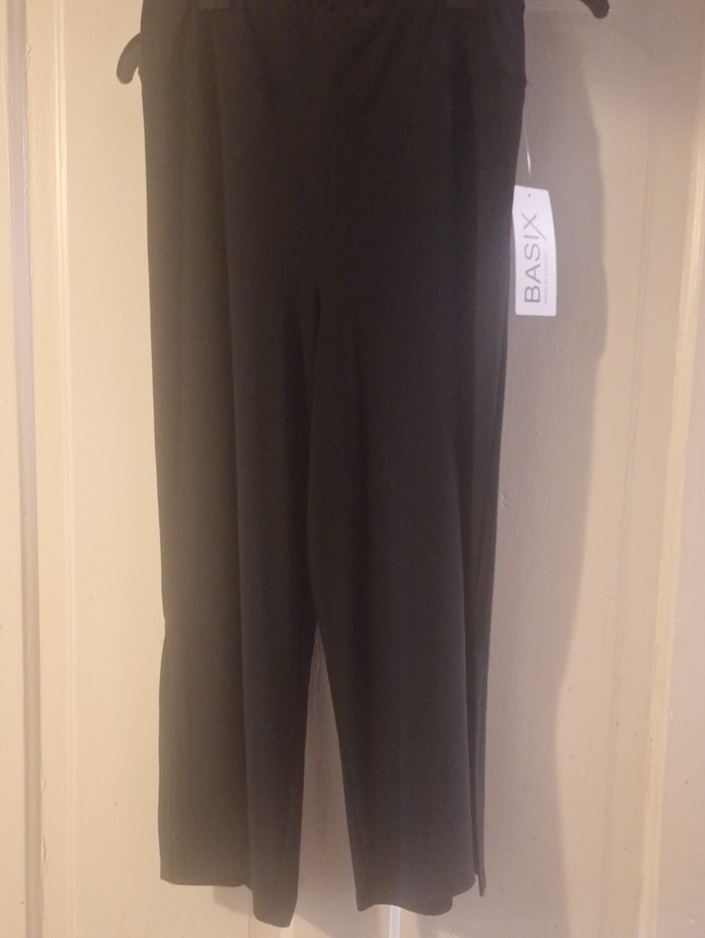 BASIX BY Michael Taylor Black Women's Wide-Leg Croped Pants
